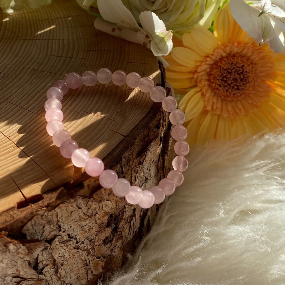 Rose Quartz Beaded Bracelet